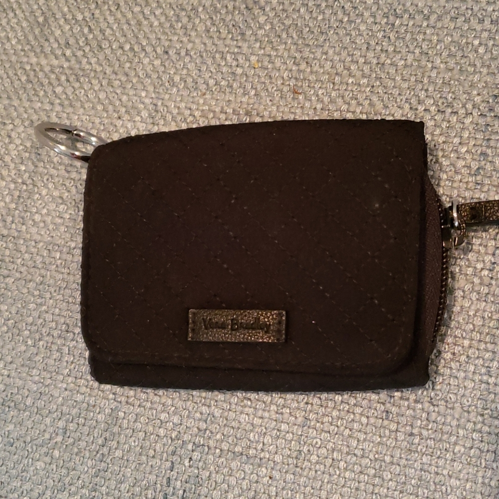 Vera Bradley Wallet - black with quilted stitch